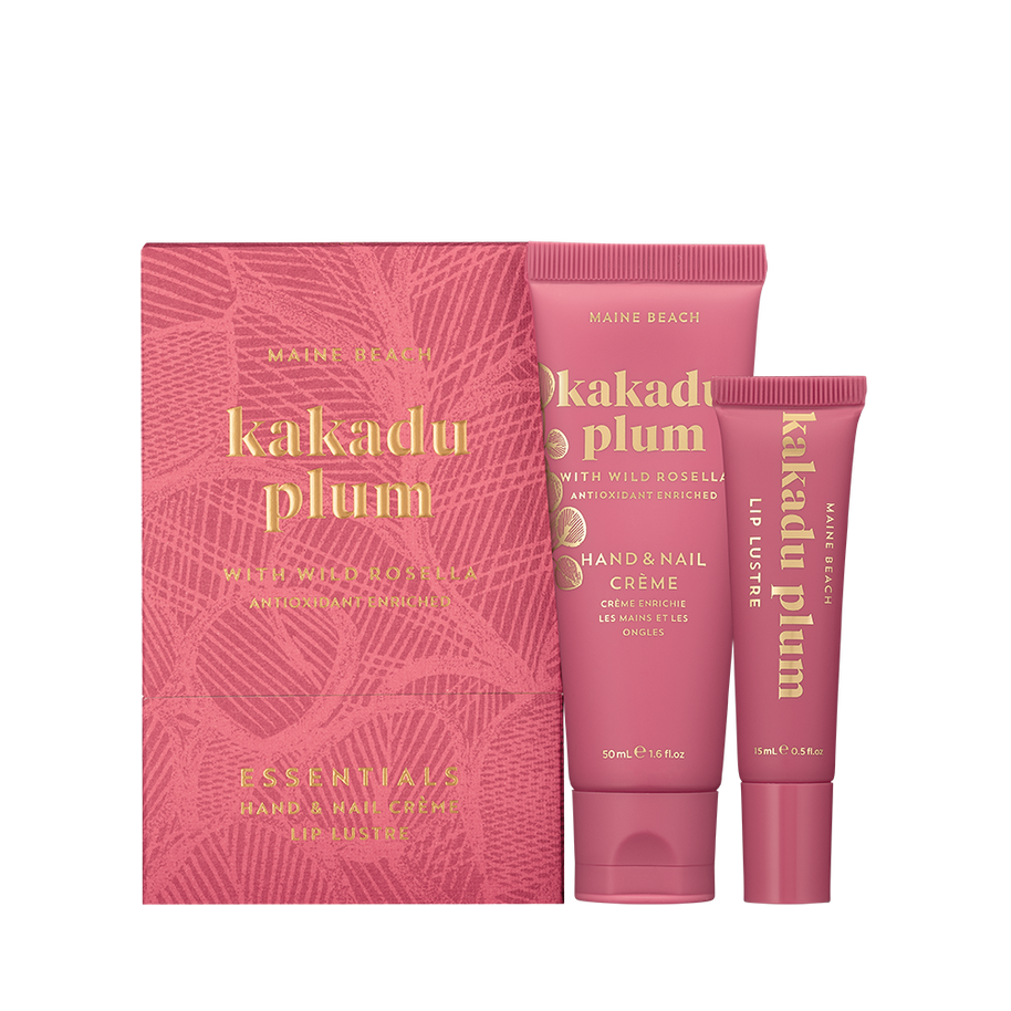 Plum flavoured Lip Lustre and nourishing hand crème gift set
