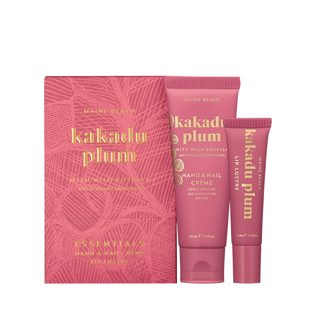 Plum flavoured Lip Lustre and nourishing hand crème gift set