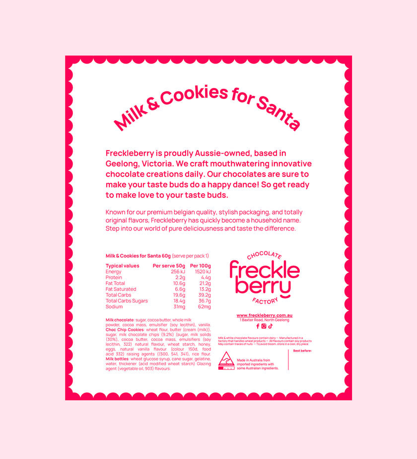 Christmas Chocolate Milk & Cookies For Santa