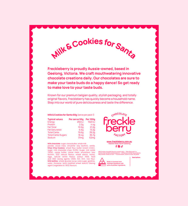 Christmas Chocolate Milk & Cookies For Santa