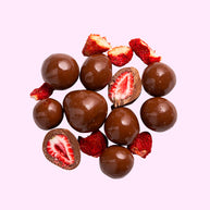 Freckleberry milk chocolate coated freeze-dried strawberries 150g