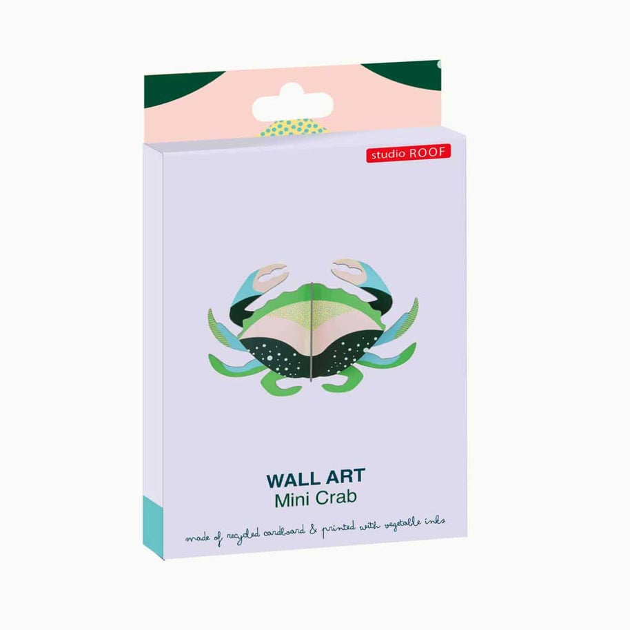 Recycled cardboard crab wall decor by Studio Roof