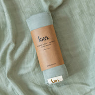 Large organic muslin swaddle wrap by Kiin Baby