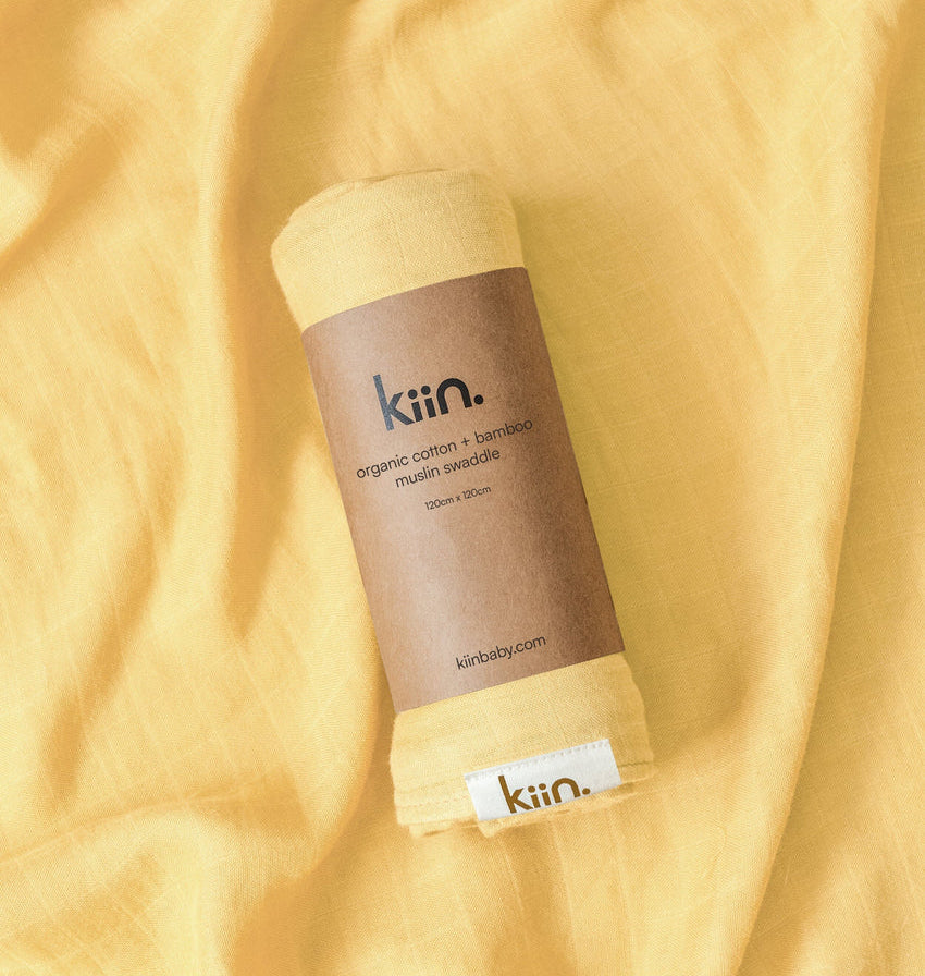 Organic Muslin Swaddle - Buttercup Yellow
