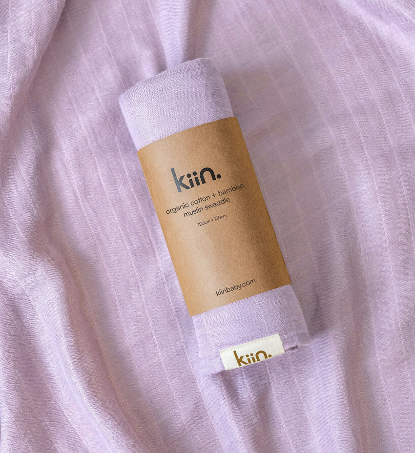 Organic Muslin Swaddle - Lilac
