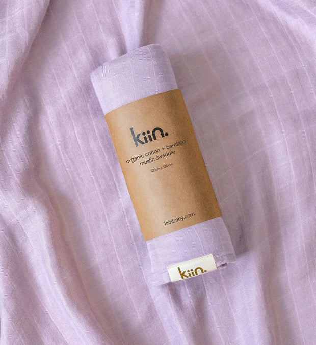 Organic Muslin Swaddle - Lilac