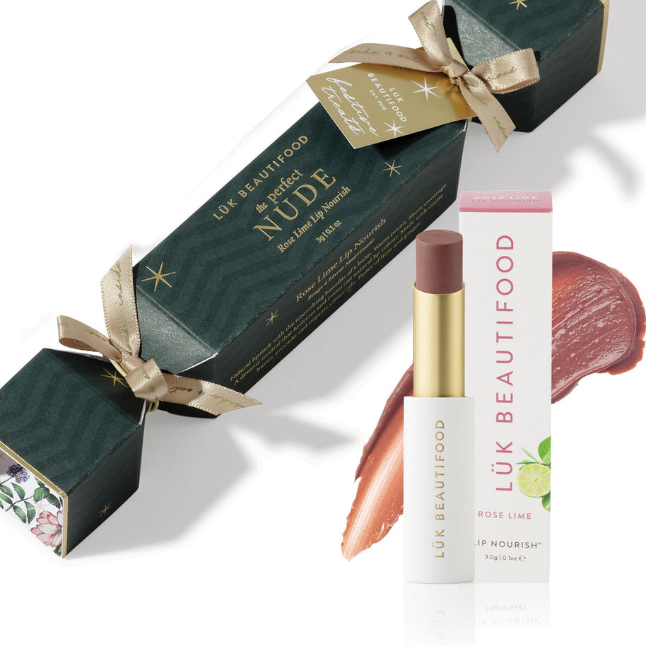 Lük Beautifood Bon Bon Rose Lime Lip Nourish festive lipstick gift
