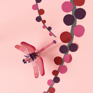 Studio Roof Ruby Dragonfly 3D paper wall art