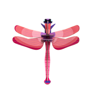Build-your-own ruby dragonfly nature themed paper art