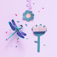 Studio Roof Sapphire Dragonfly 3D paper wall art