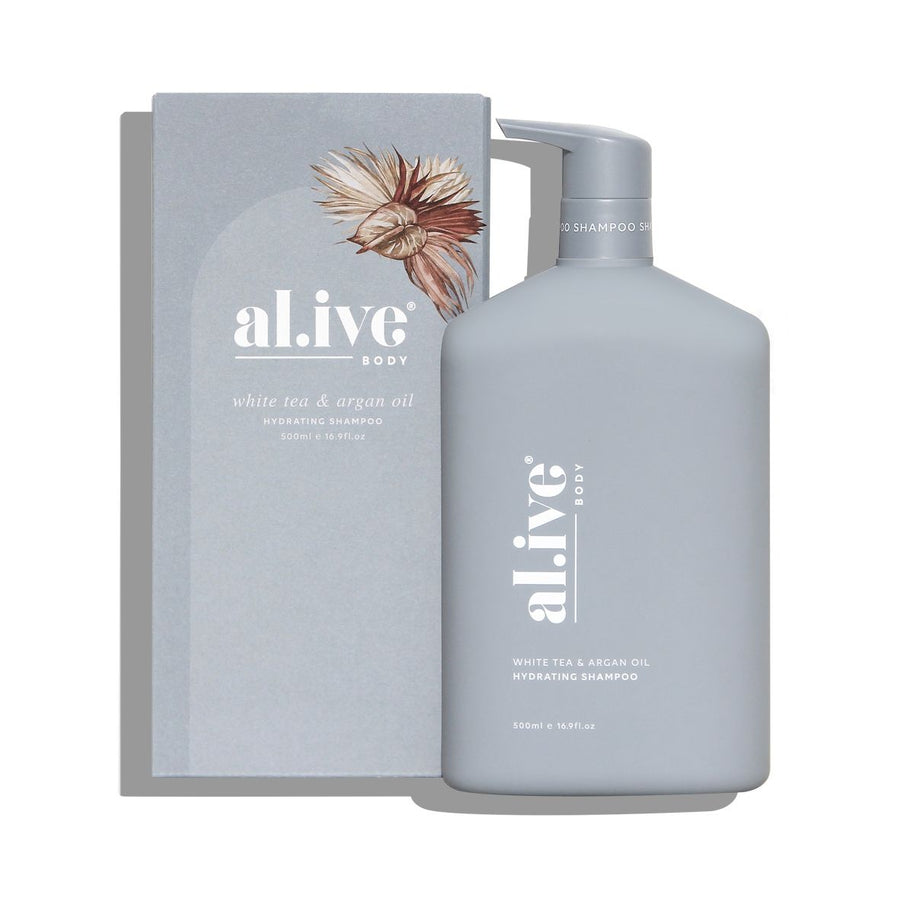 al.ive body White Tea & Argan Oil Hydrating Shampoo 500 ml recyclable bottle