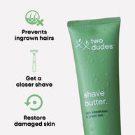 Men’s shave cream with kawakawa, green tea, and shea butter