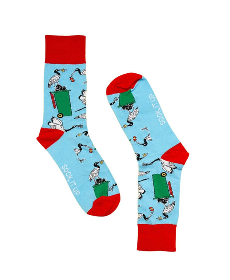 Sock It Up Connoisseur Of Leftovers unisex crew socks with ibis design