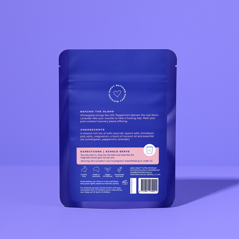 Mineral salt soak with wintergreen, peppermint & lavender