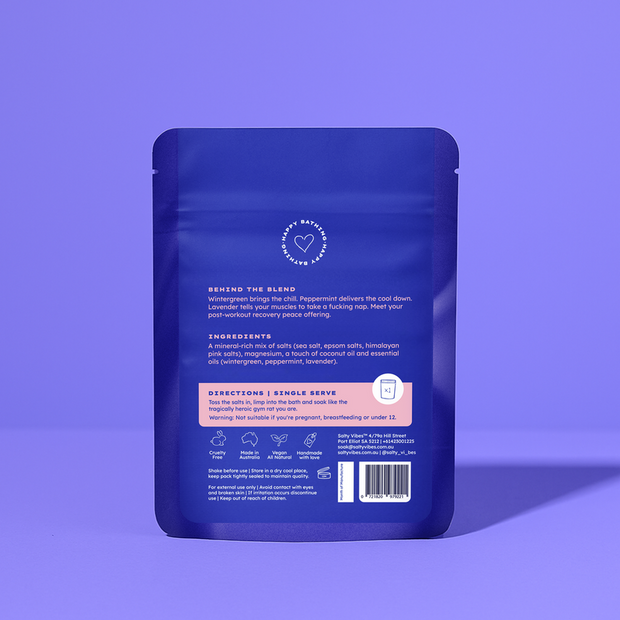 Mineral salt soak with wintergreen, peppermint & lavender