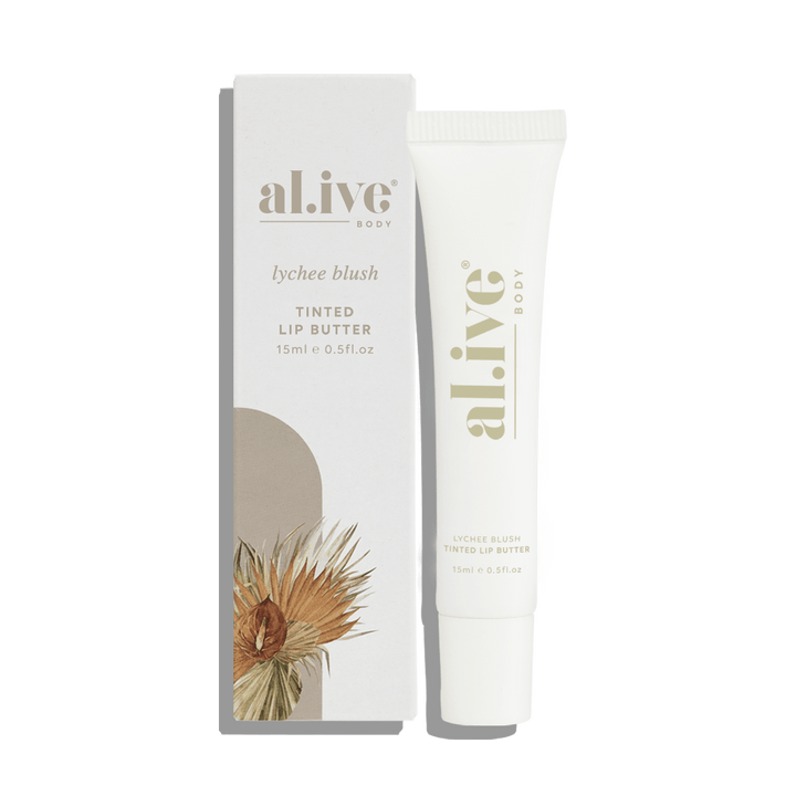 al.ive body Tinted Lip Butter Lychee Blush 15 ml tube