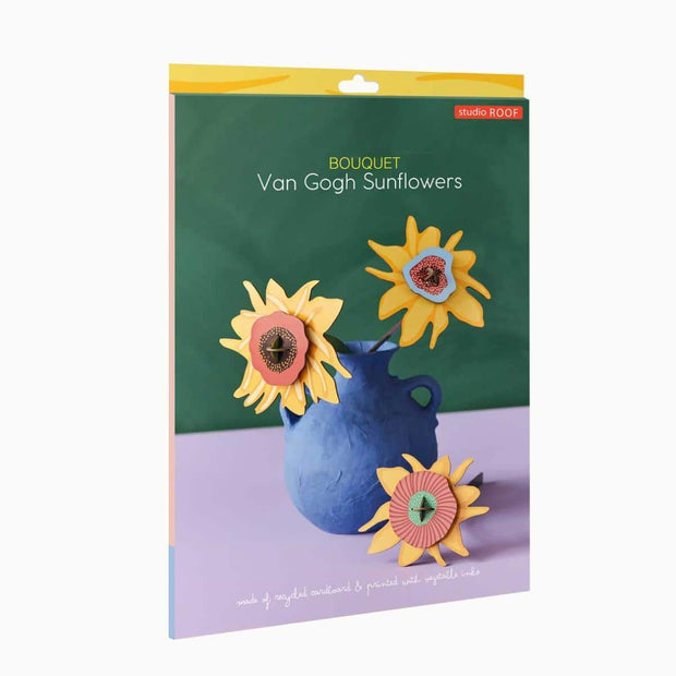 Art-inspired sunflower paper decor based on Van Gogh’s masterpiece