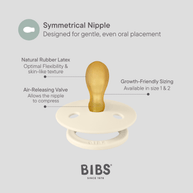 BIBS Vanilla Cloud BPA free symmetrical soother 2 pack for newborns