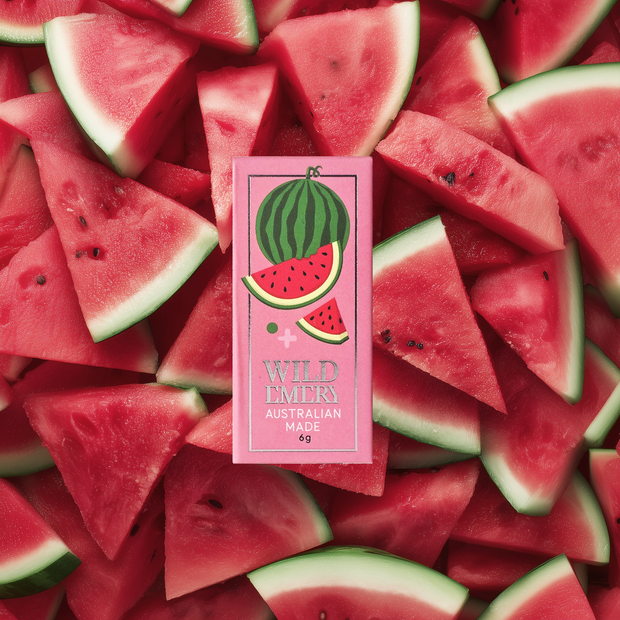 Wild Emery Watermelon Mini Lip Balm 6g cardboard tube
