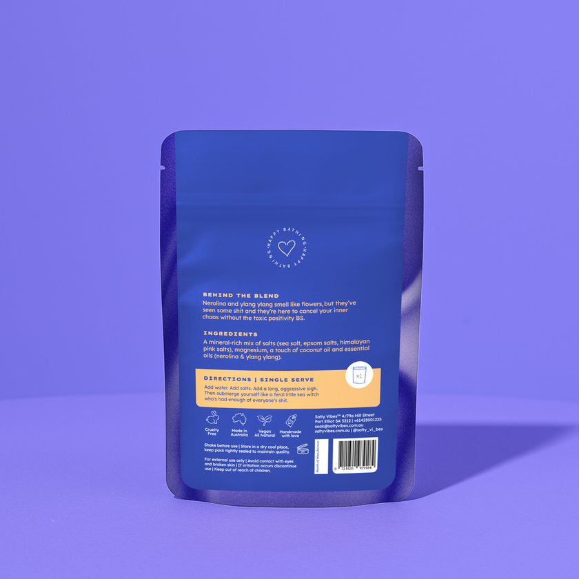 Mineral salt soak with nerolina & ylang ylang