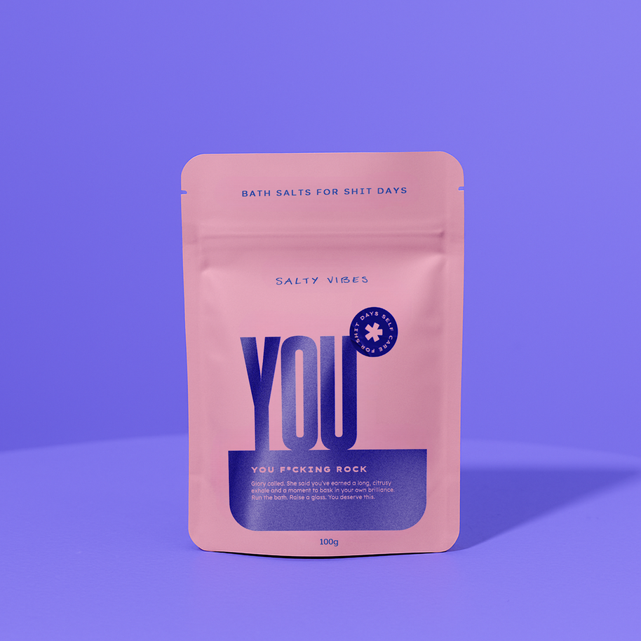 Salty Vibes Co You F*cking Rock Bath Salts 100g pouch
