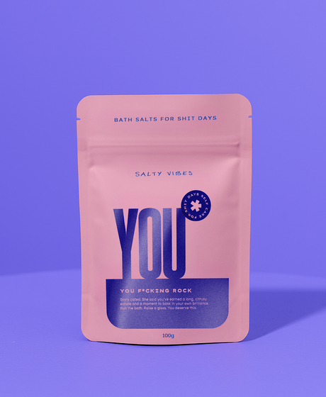 Salty Vibes Co You F*cking Rock Bath Salts 100g pouch