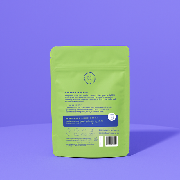 Magnesium bath salts with bergamot, orange, frankincense